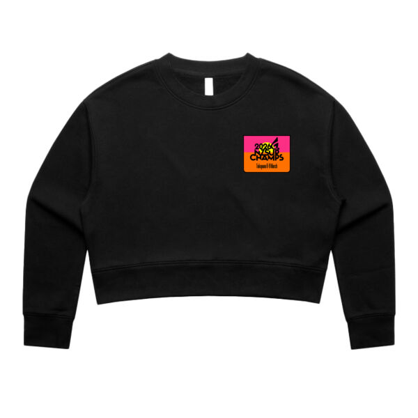 NZSUP WO's RELAX CROP CREW - White Text Thumbnail